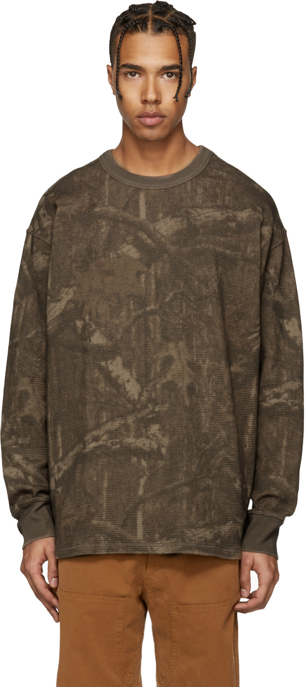 YEEZY Season 3: Brown Camo Thermal Pullover | SSENSE