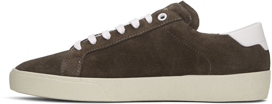 SAINT LAURENT Brown Suede SL/06 Court Classic Sneakers