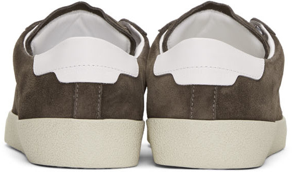 SAINT LAURENT Brown Suede SL/06 Court Classic Sneakers