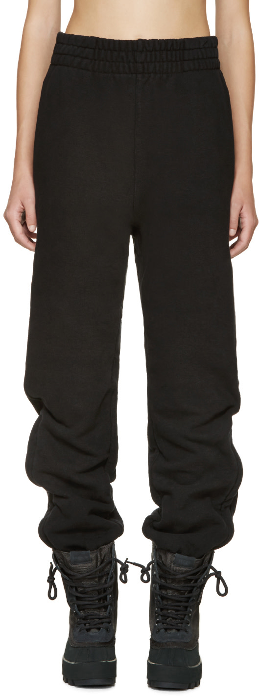 YEEZY Season 1: Black Cuffed Lounge Pants | SSENSE