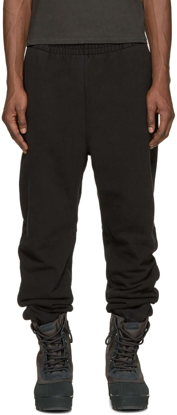 YEEZY Season 1: Black Cuffed Lounge Pants | SSENSE