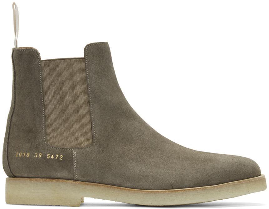 common projects gray suede