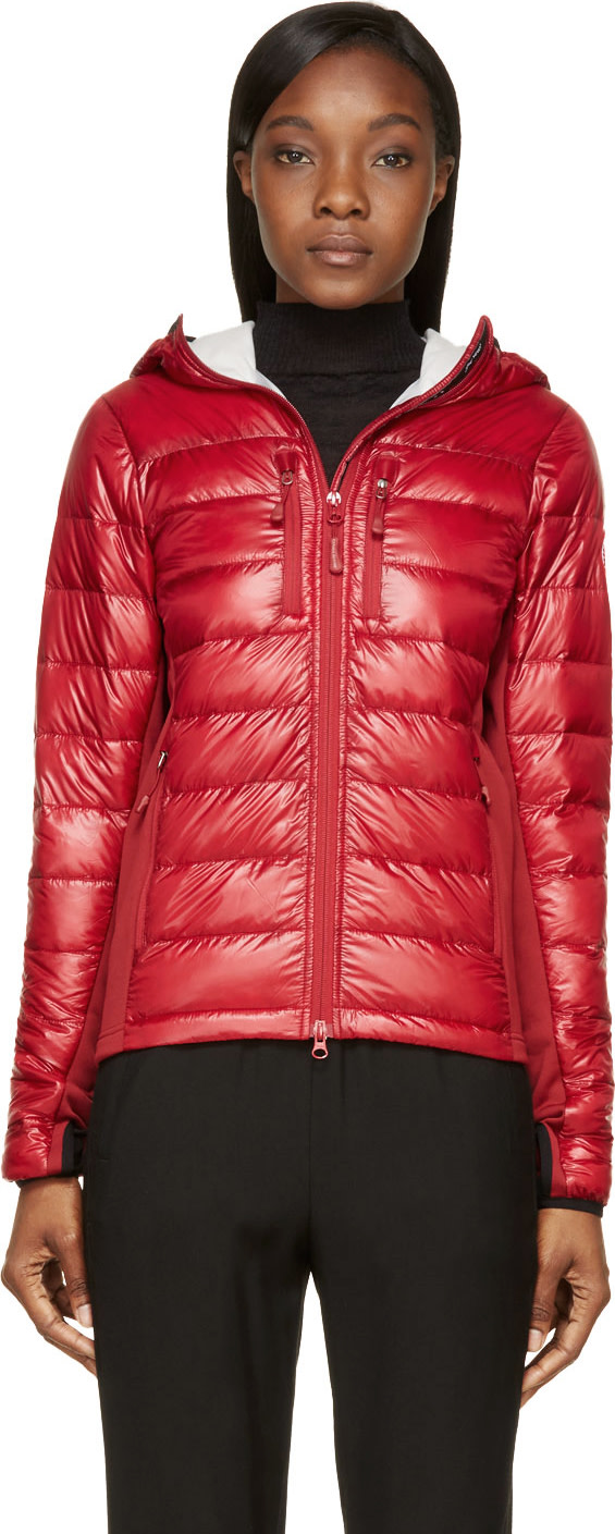 hybridge knit hooded jacket