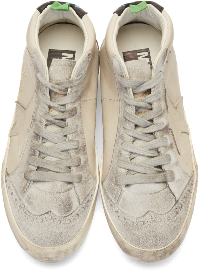 GOLDEN GOOSE Midstar Leather And Suede Trainers, Additional Details ...