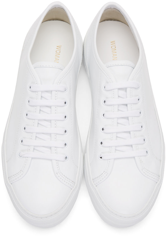 Woman by Common Projects: White Tournament Low Sneakers | SSENSE