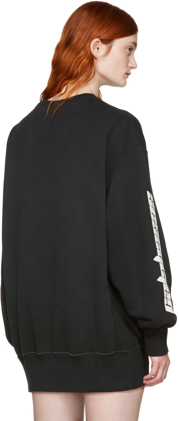YEEZY Black 'Calabasas' Boxy Crewneck Sweatshirt