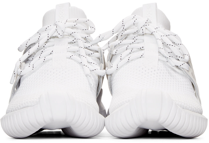 Adidas women 's tubular entrap running shoe in White