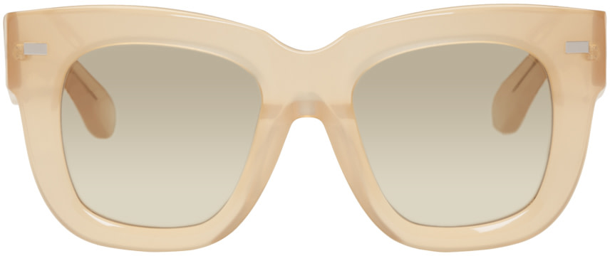 Acne Studios - Beige Library Metal Sunglasses