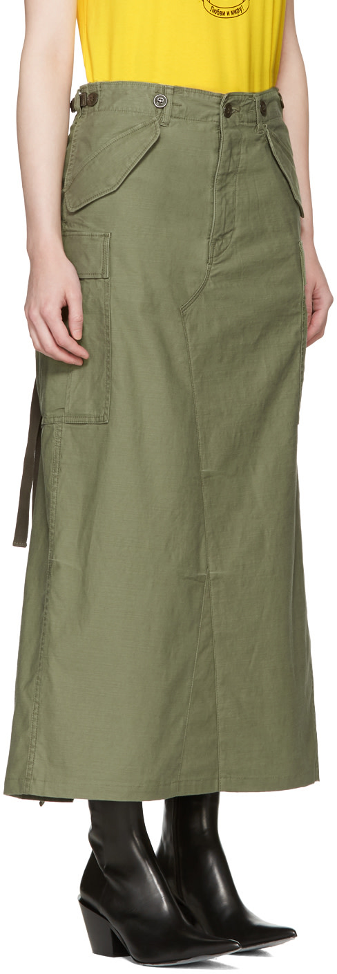 JUNYA WATANABE Green Cargo Skirt | ModeSens