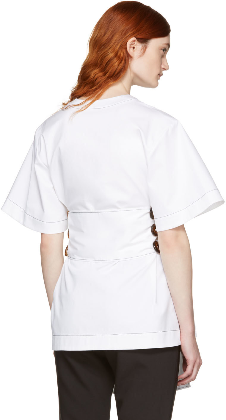 2 Stores In Stock: ELLERY 'Spring Break' Belted Cotton Drill Top, White ...