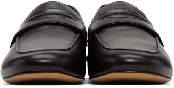 MANSUR GAVRIEL Calfskin Leather Loafers in Colour: Black | ModeSens