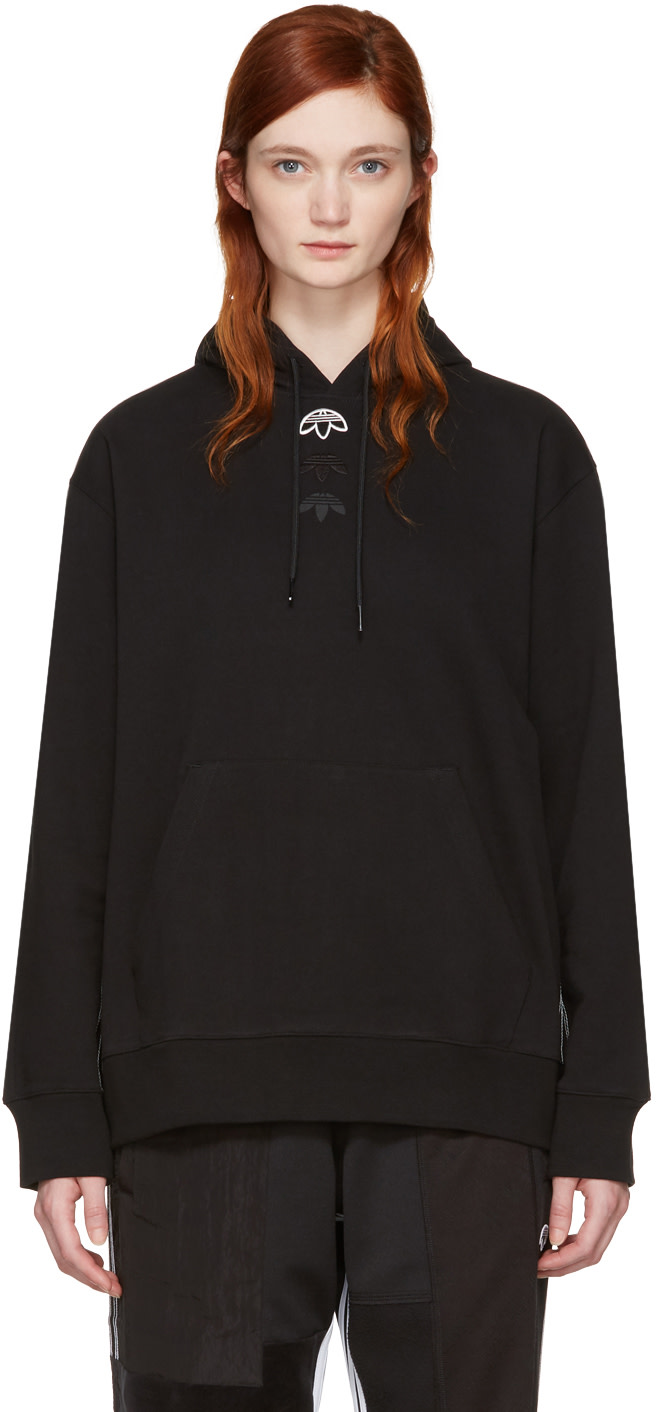 Alexander Wang Logo Hoodie in Black | ModeSens