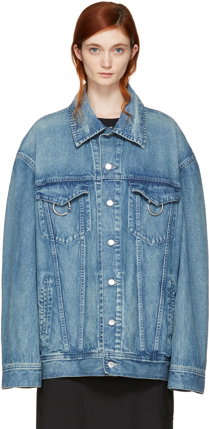 AMBUSH Blue Oversized Denim Jacket | ModeSens