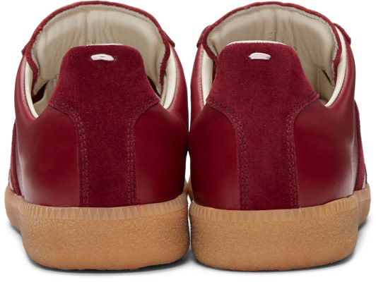 MAISON MARGIELA BURGUNDY REPLICA SNEAKERS