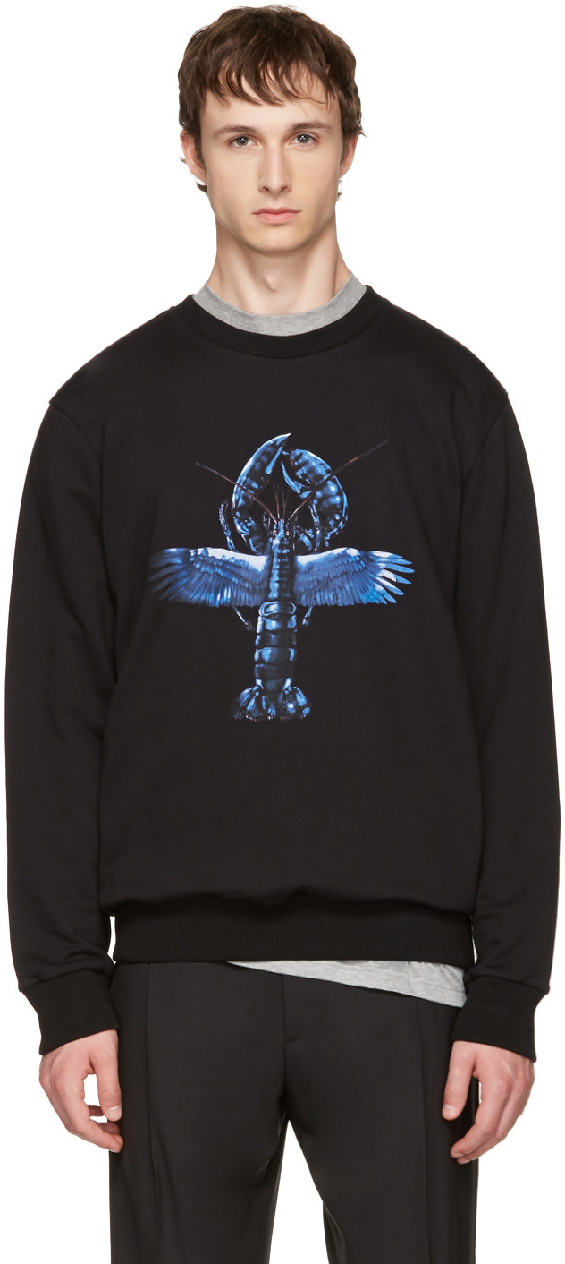 LANVIN Black Lobster Sweatshirt in Nero | ModeSens