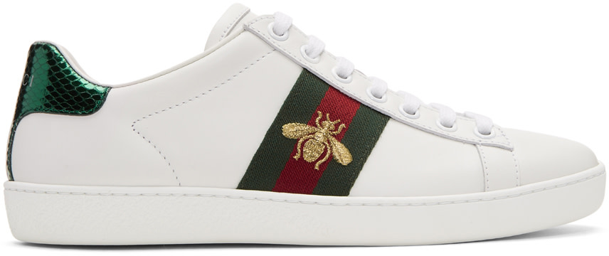 gucci white dragon ace sneakers