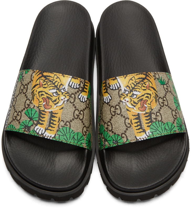 Gucci - Brown Pursuit Trek Bengal Sandals