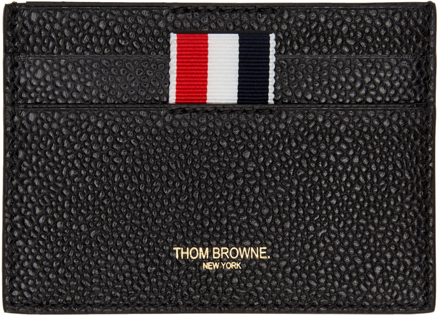 THOM BROWNE THOM BROWNE BLACK SINGLE CARD HOLDER