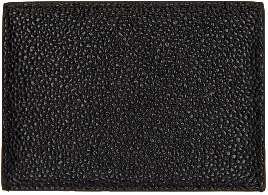 THOM BROWNE THOM BROWNE BLACK SINGLE CARD HOLDER