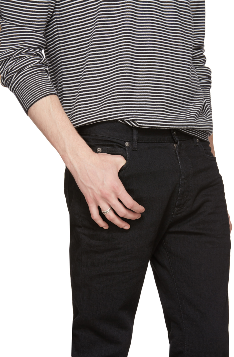 PEARLS BEFORE SWINE PEARLS BEFORE SWINE SILVER SET OF THREE SIMPLE BAND RINGS