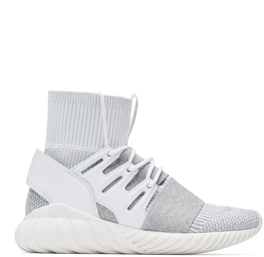 ADIDAS ORIGINALS White & Grey Tubular Doom Pk Sneakers | ModeSens