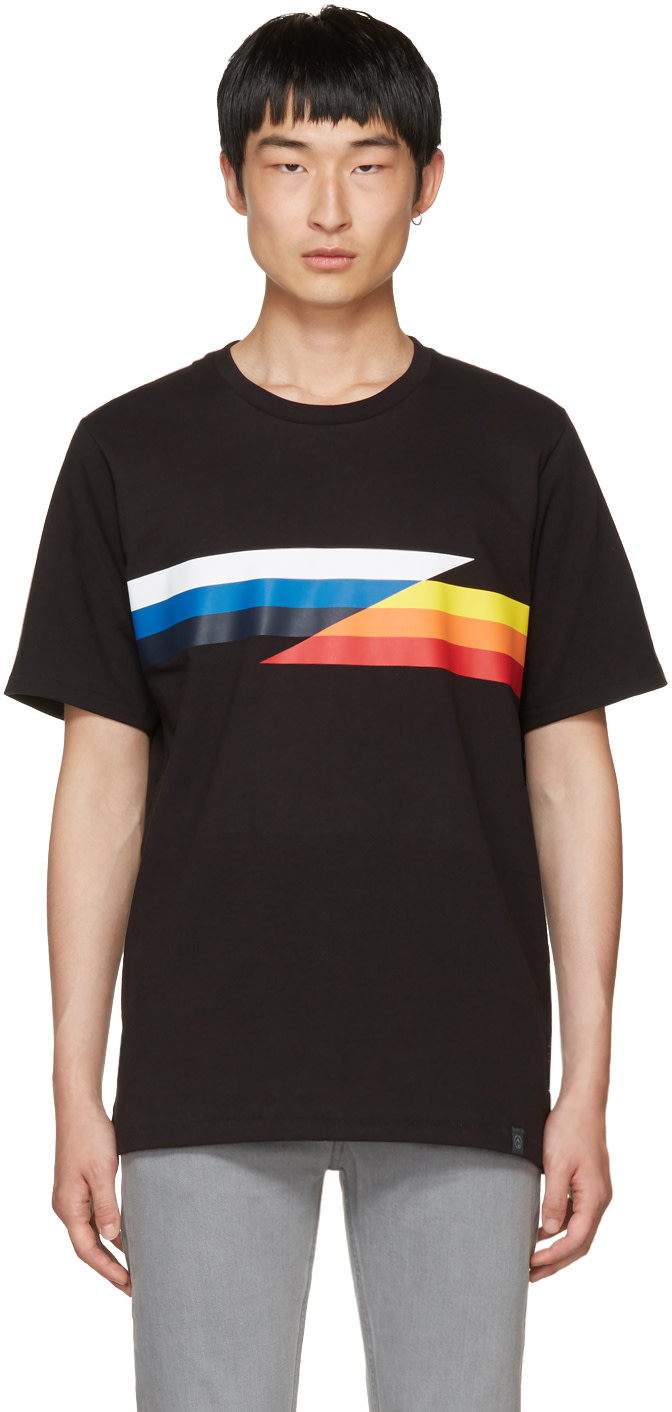 Rag & Bone Glitch Slim-fit Printed Cotton-jersey T-shirt In Black ...