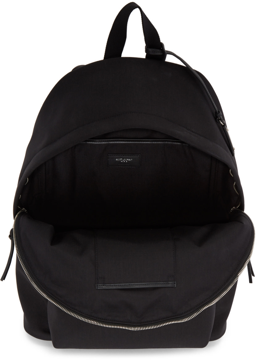 SAINT LAURENT Black Leather City Backpack | ModeSens