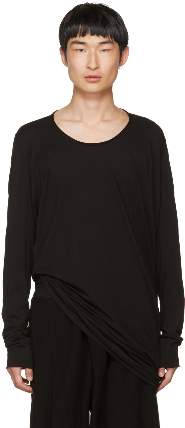 JULIUS Black Cut & Sewn T-Shirt