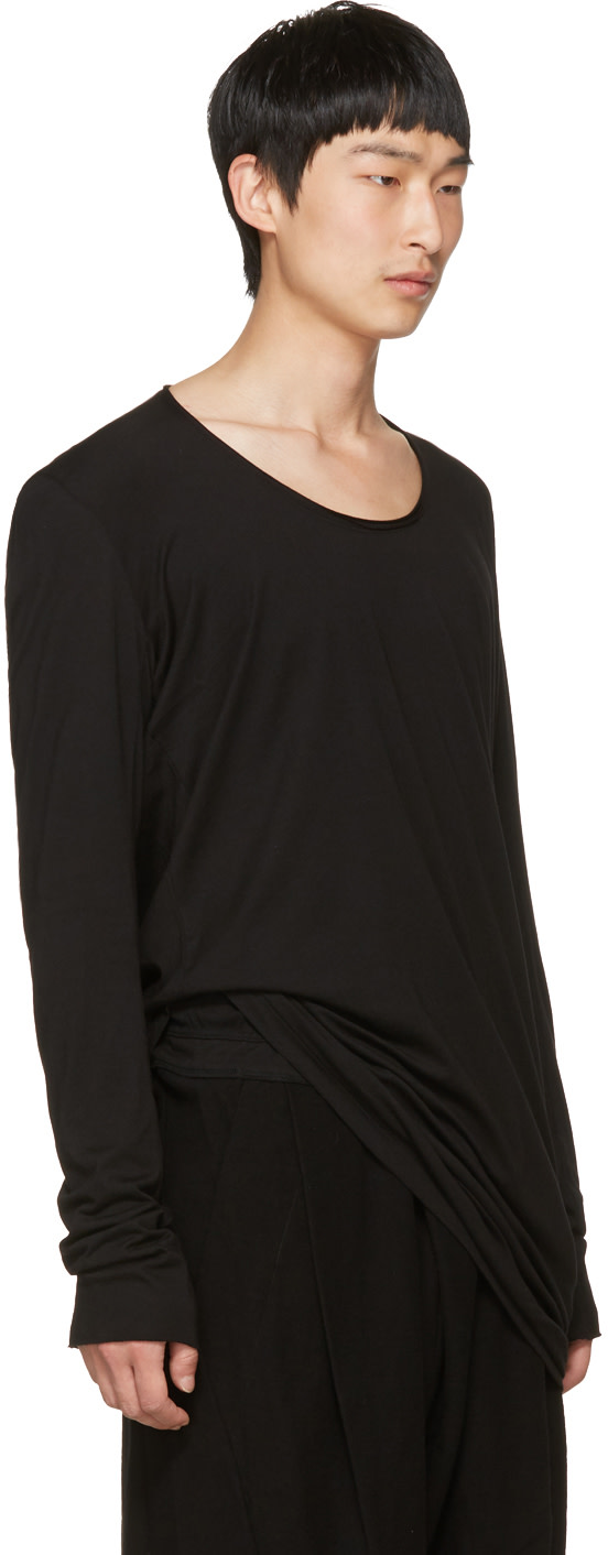 JULIUS Black Cut & Sewn T-Shirt