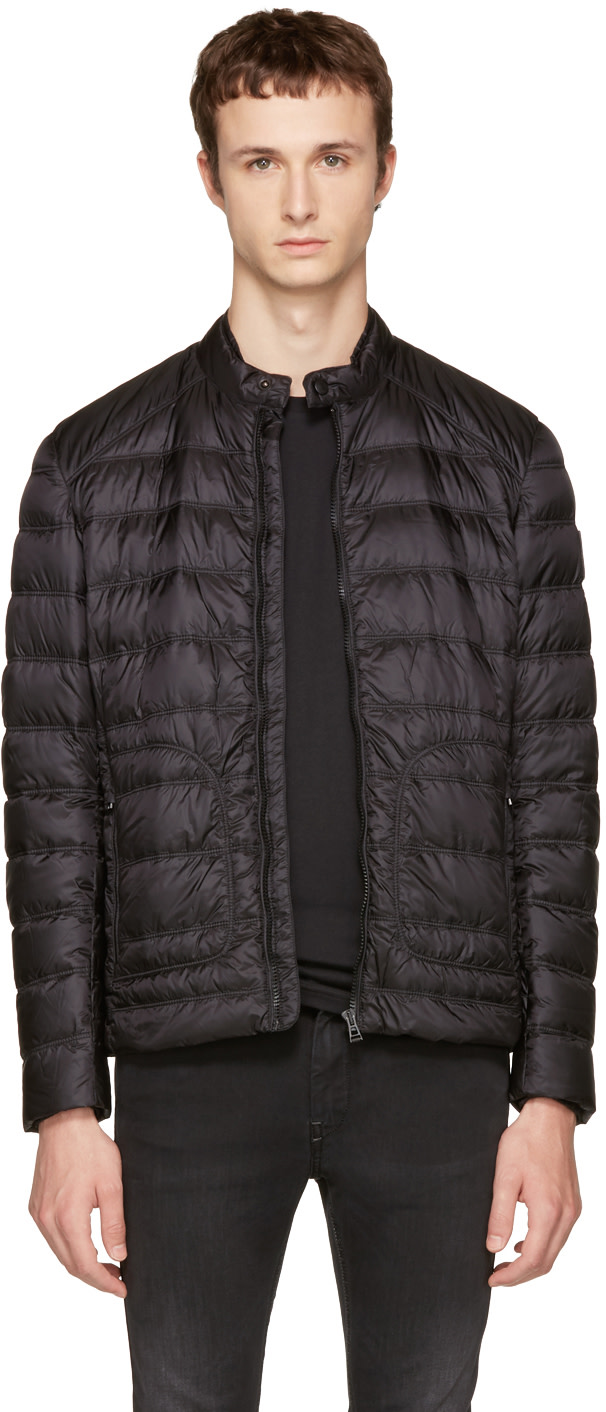 BELSTAFF HALEWOOD QUILTED DOWN JACKET, BLACK | ModeSens