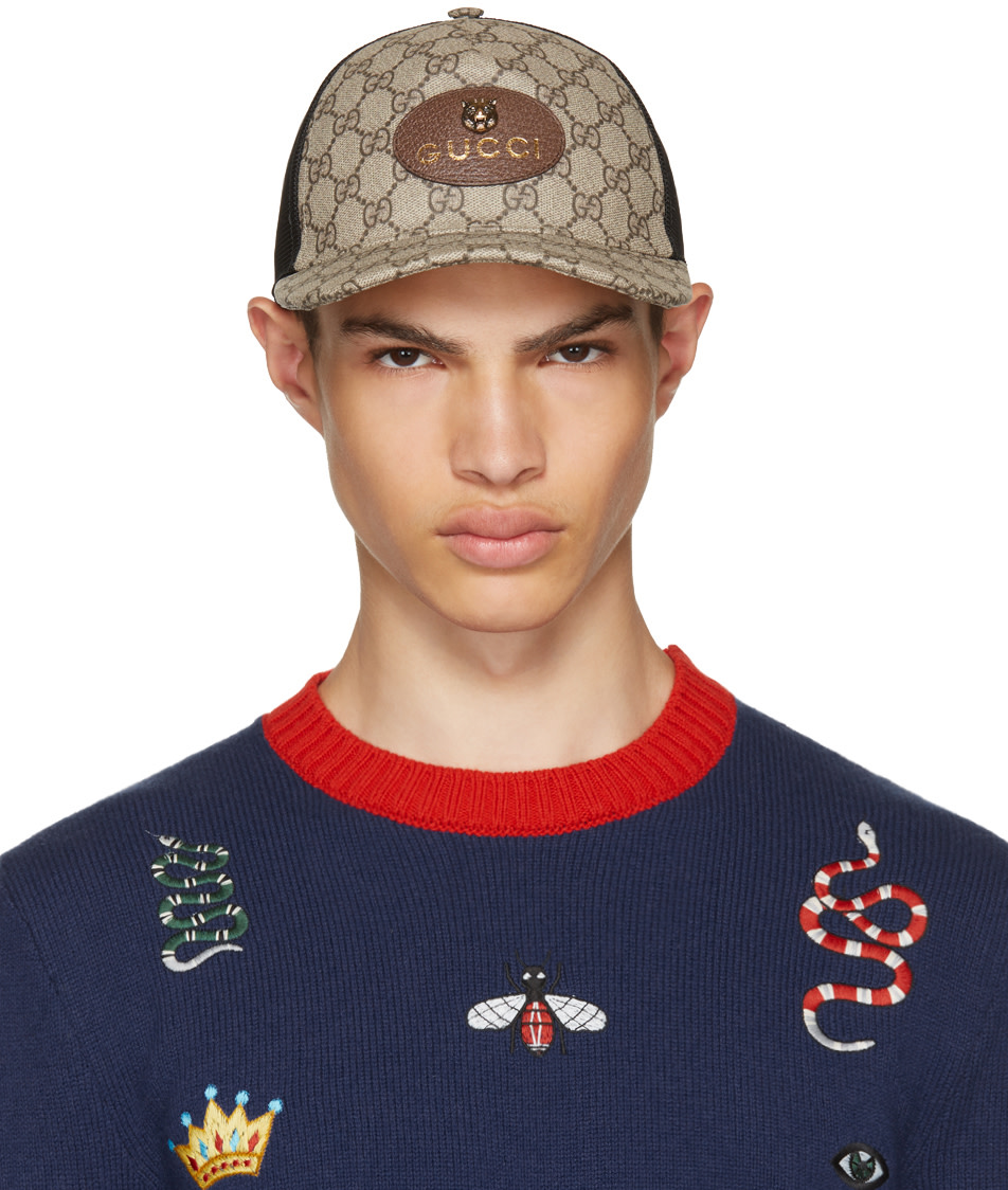 gucci cap on head