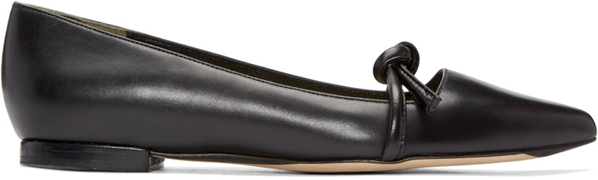 3.1 Phillip Lim: Black Friendship Knot Martini Flats | SSENSE