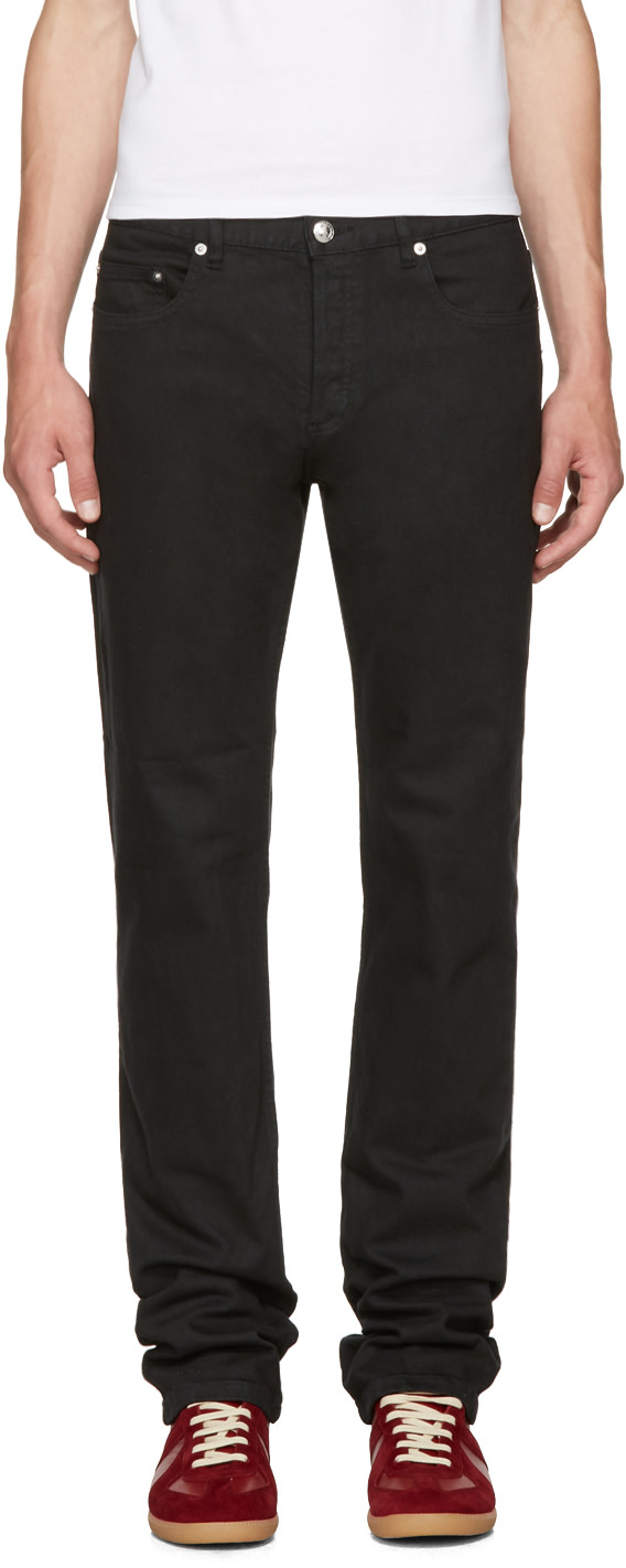 A.P.C. Petit New Standard Corduroy Trousers in Noir Lave | ModeSens