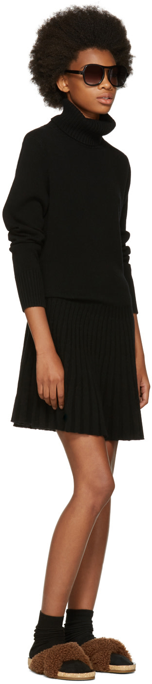 CHLOÉ Brown Shearling Kerenn Slides