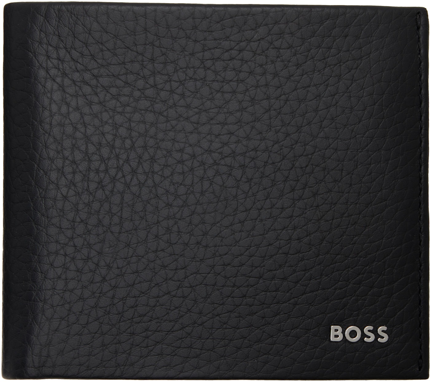 Кошелек из зернистой кожи BOSS Black черный