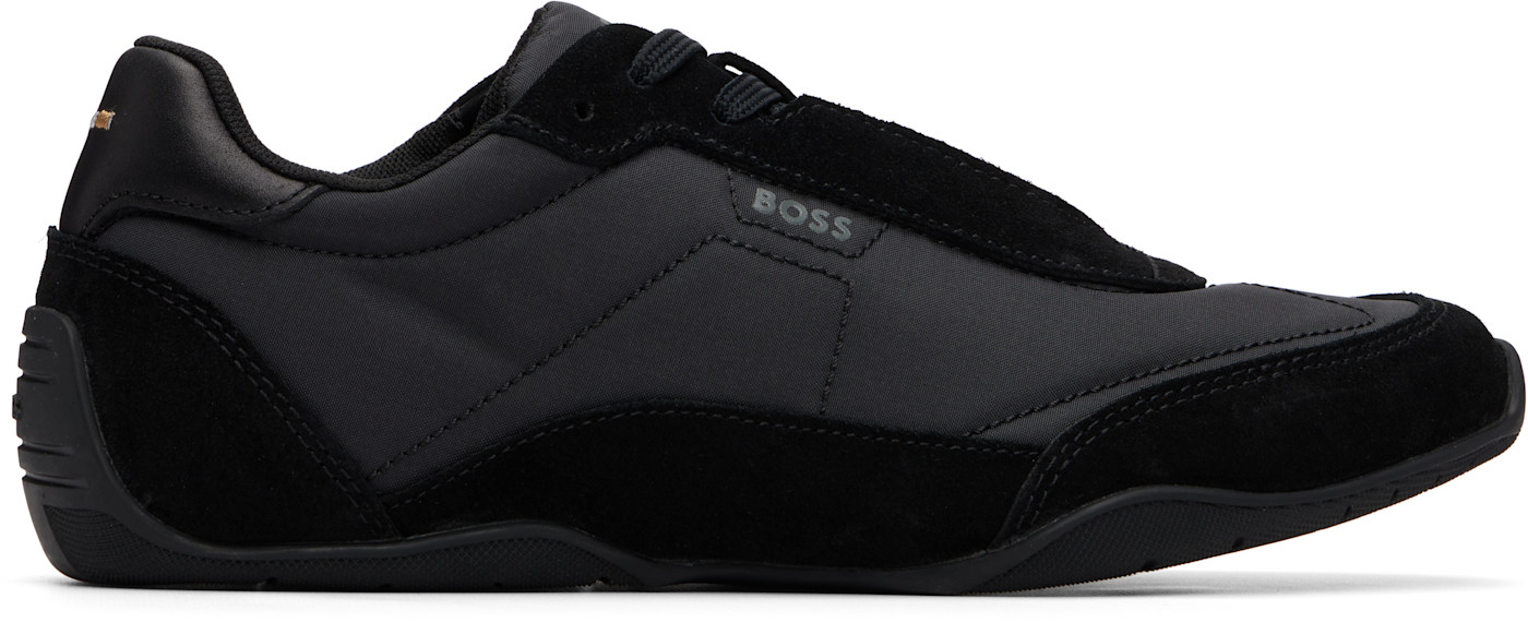 Кроссовки с принтом и логотипом BOSS Black черные