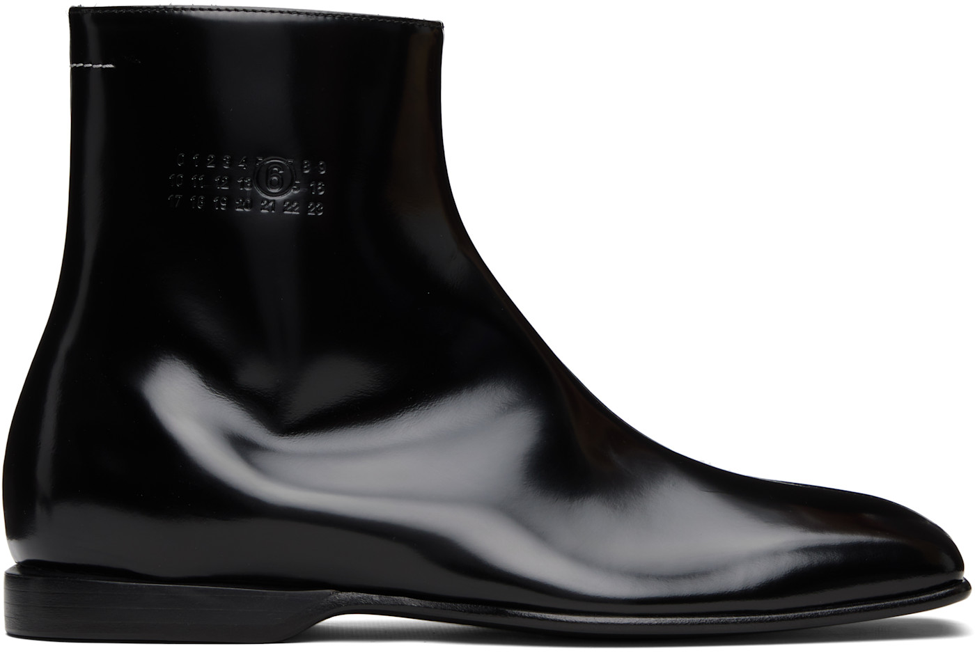 MM6 Maison Margiela Черные кожаные ботильоны черный