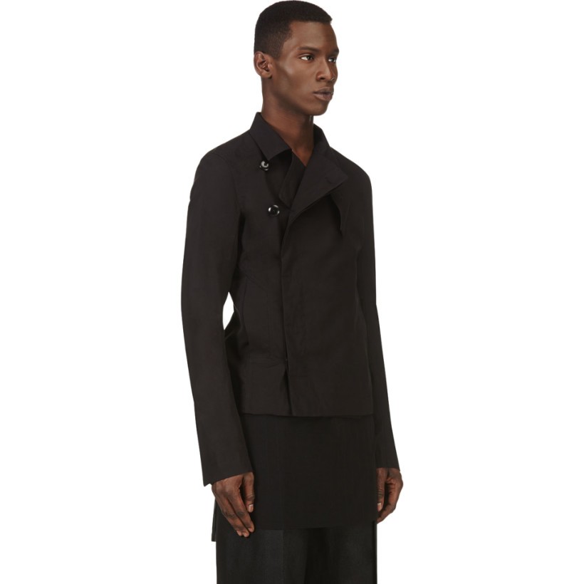 Rick Owens Black Minimalist Jacket