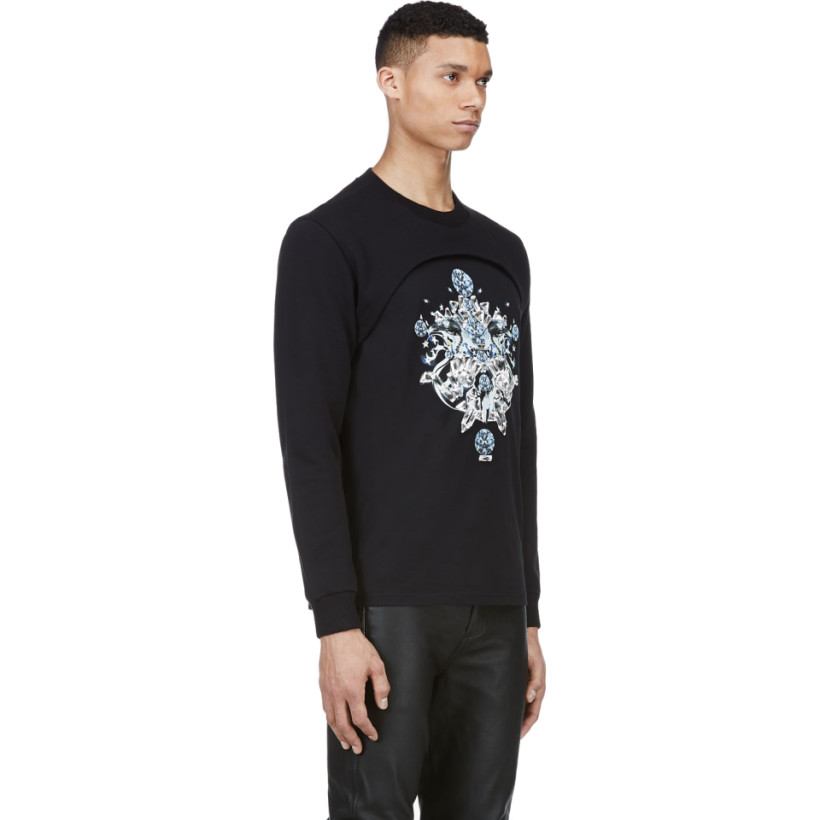 Givenchy Black Layered Emebellished Sweater