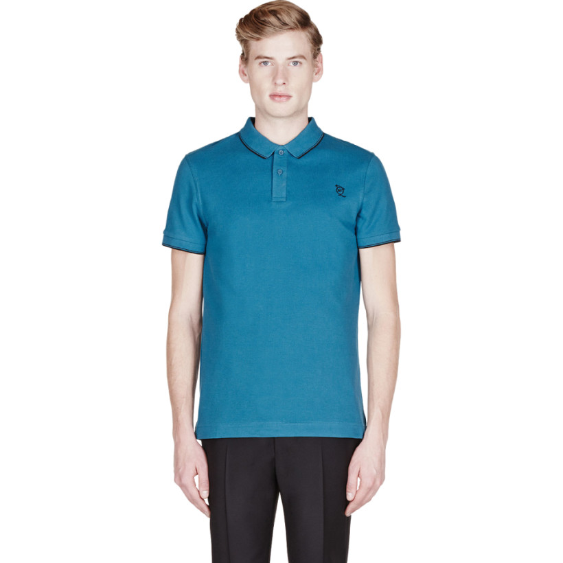 McQ Alexander Mcqueen Deep Teal Logo Polo