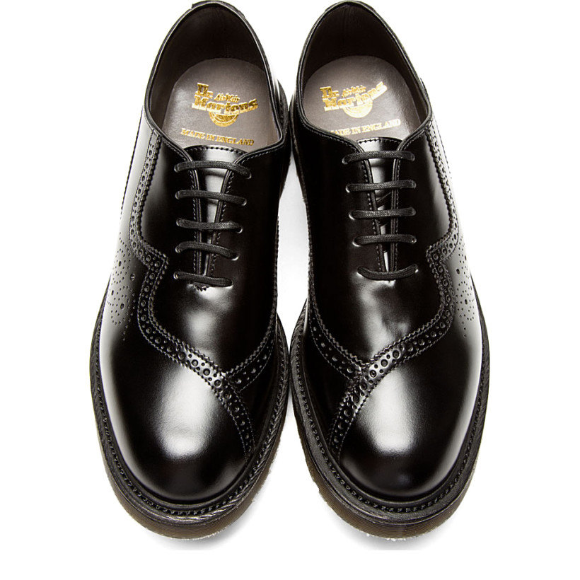 Dr. Martens Black Leathed Twisted Claude Brogues