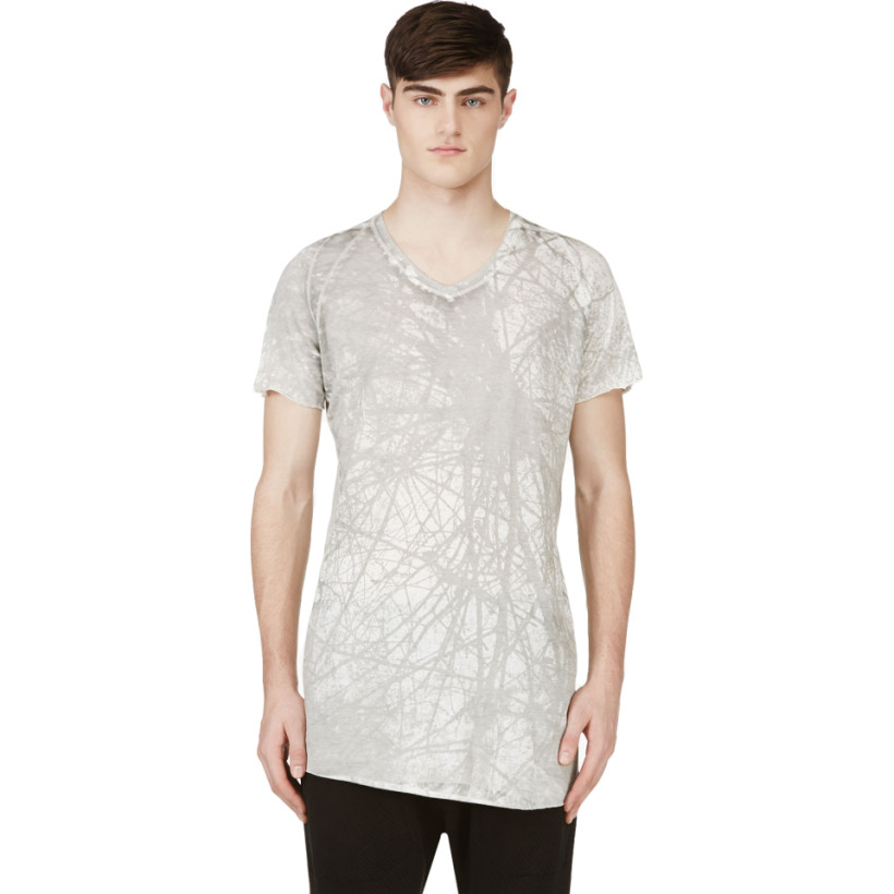 Julius Grey Mottled Graphic T Shirt