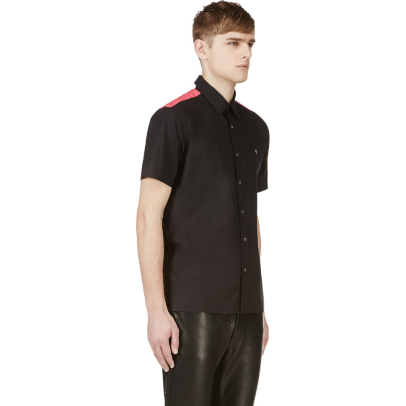 Raf Simons Black Contrasting Yoke Shirt