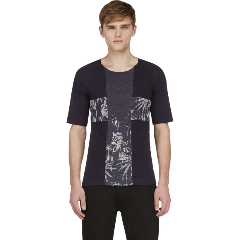 Diesel Black Gold Indigo Paneled Teresio T Shirt