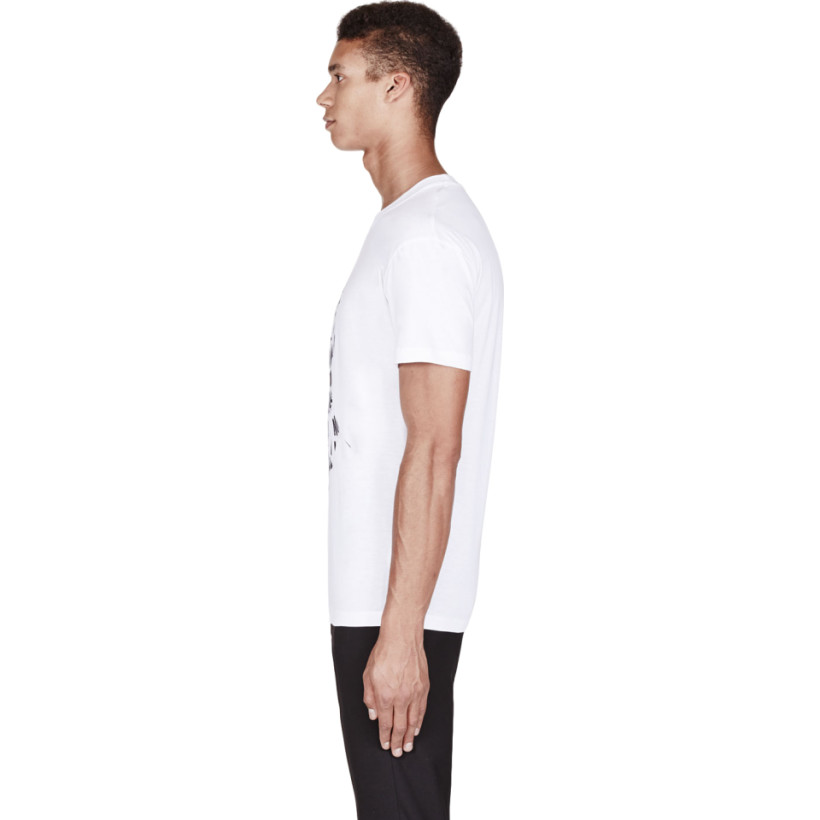 McQ Alexander Mcqueen White Logo Tape Printed T Shirt