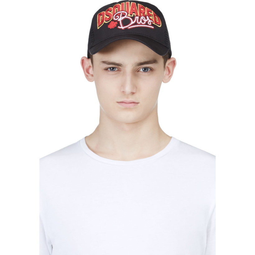 Dsquared2 Black Mesh Back Baseball Cap