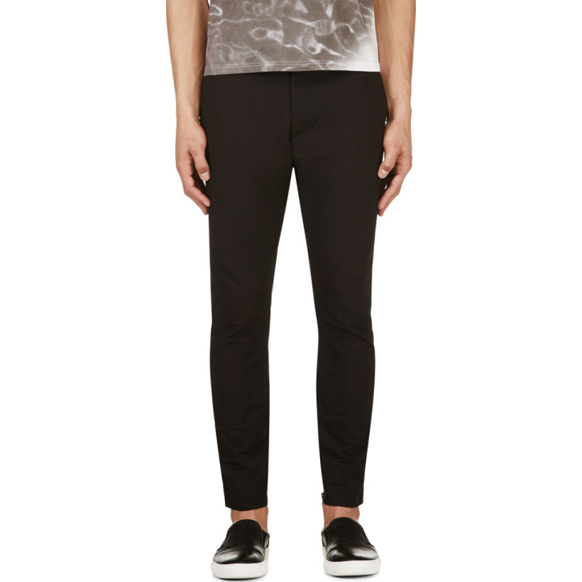 Lanvin Black Skinny Zip Cuff Trousers