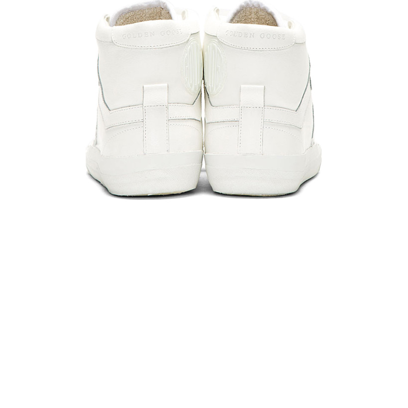 Golden Goose White Leather Limited Edition 2.12 Mid Top Sneakers