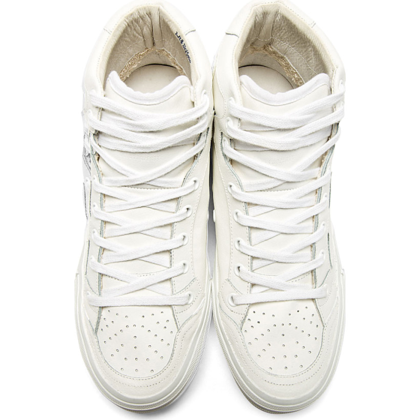 Golden Goose White Leather Limited Edition 2.12 Mid Top Sneakers