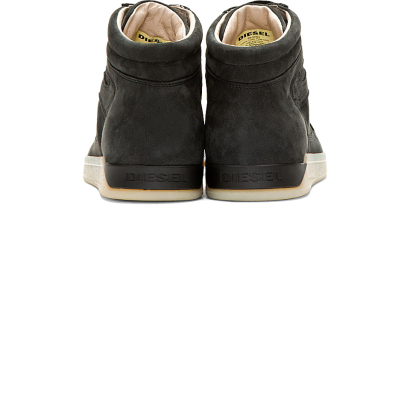 Diesel Black Nubuck Basket Dia Sneakers